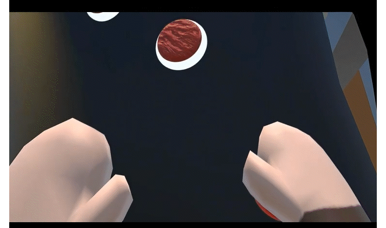 A 3D cylinder mesh on a plane with uv coordinates.